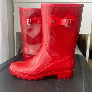 Red Rain boots
